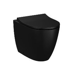 Vitra Sento Rimex Duvara Tam Dayalı Yerden Tek Klozet 54 cm Mat Siyah 7985B083-0090